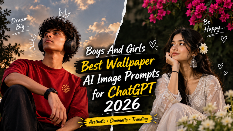 Boys And Girls best Wallpaper ai image prompts for ChatGPT