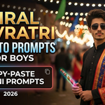 Viral Navratri AI Photo Prompt for Boys: Copy-Paste Gemini Prompts 2026