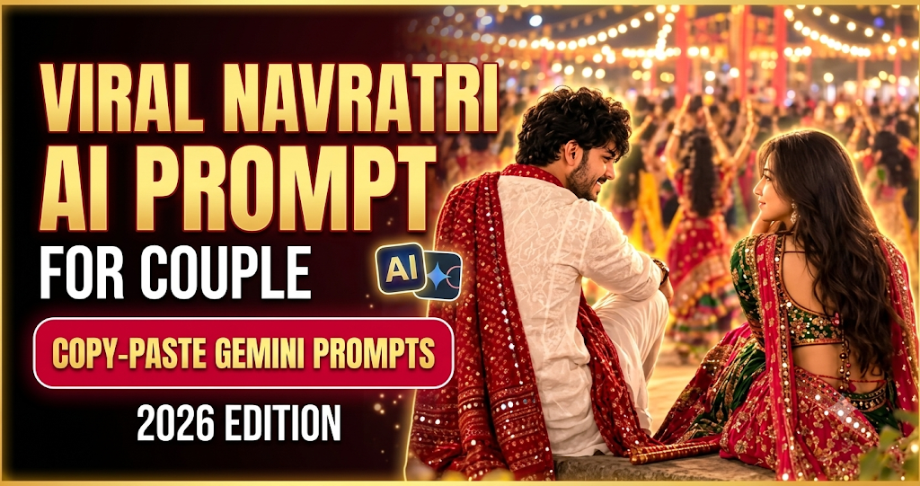 Navratri AI Photo Prompt for Couple