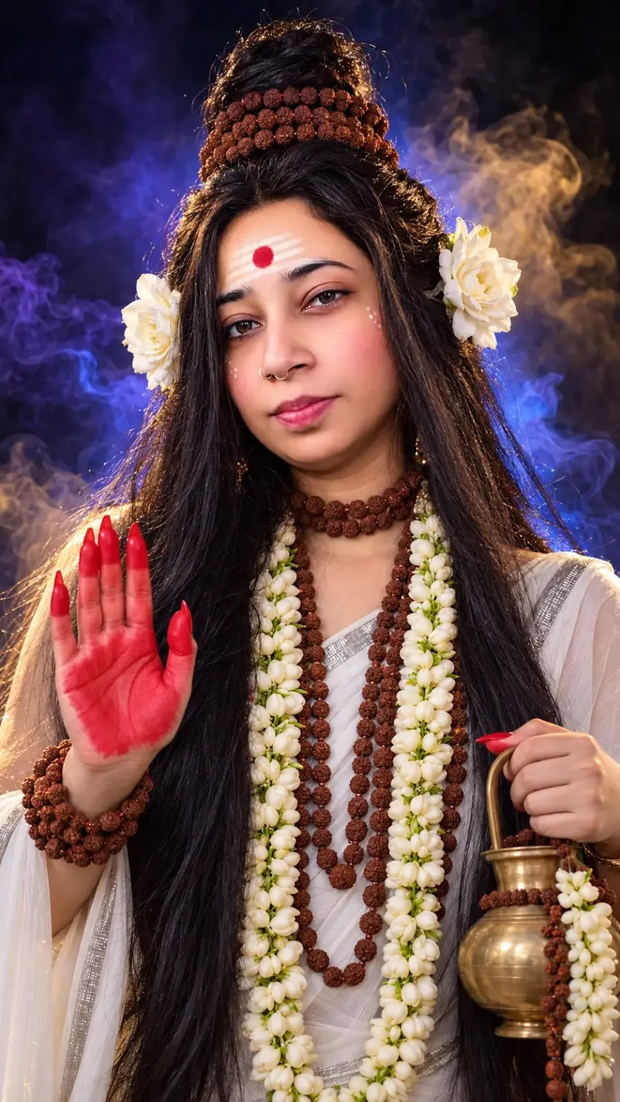 Day 2 โ Maa Brahmacharini Look