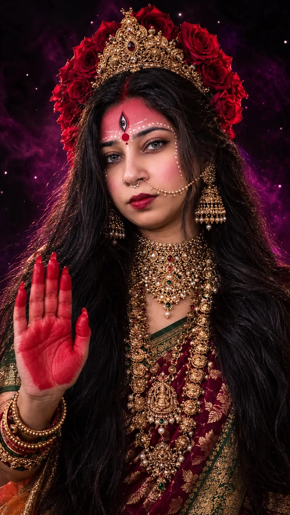 Day 7 โ Maa Kalaratri Look