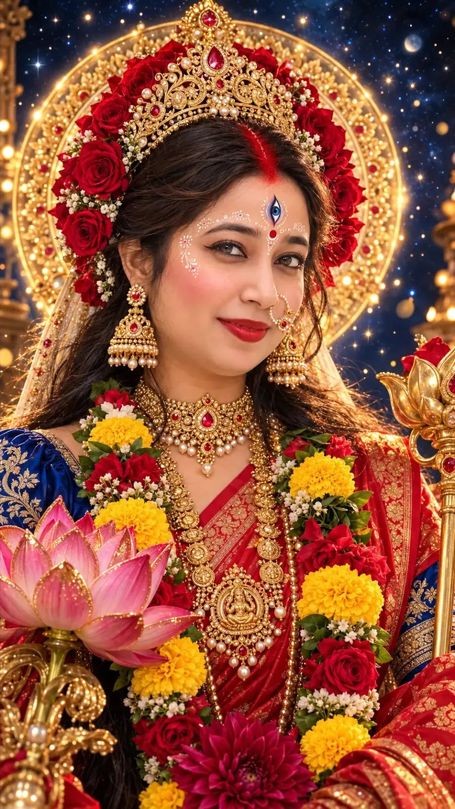 Day 9 โ Maa Siddhidatri Look